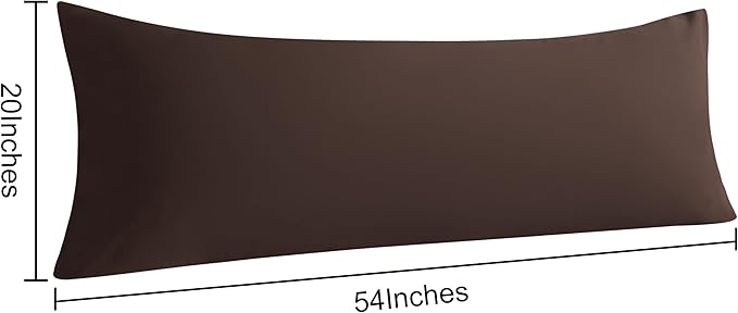 NTBAY Body Pillow Cases Set of 2, 2 Pack Brushed Microfiber 20x54 Inches - Image 4