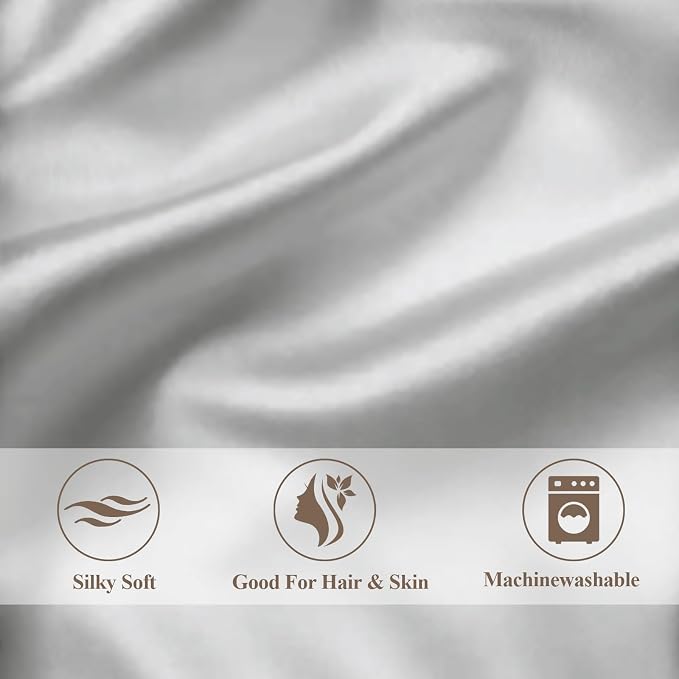 Standard Satin Pillowcase for Hair 2pc, Similar to Silk Pillow Cases, Easier - Image 5