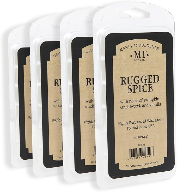 Manly Indulgence Rugged Spice Scented Wax Melts, Wax Melt Warmer Cubes by ManlyIndulgence