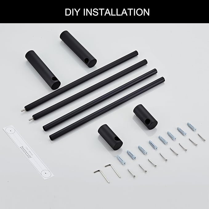 Towel Racks for Bathroom, NEWRAIN 30 inch Double Bath Towel Bar Wall Mounted - Image 7