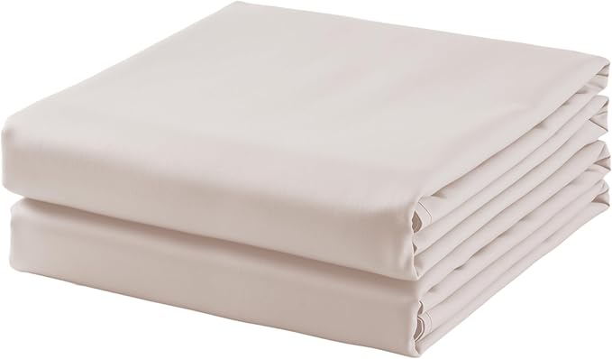 2-Pack Cotton Full Flat Sheet Only, 600 Thread Count 100% Egyptian Cotton Top by ZaizaiHome