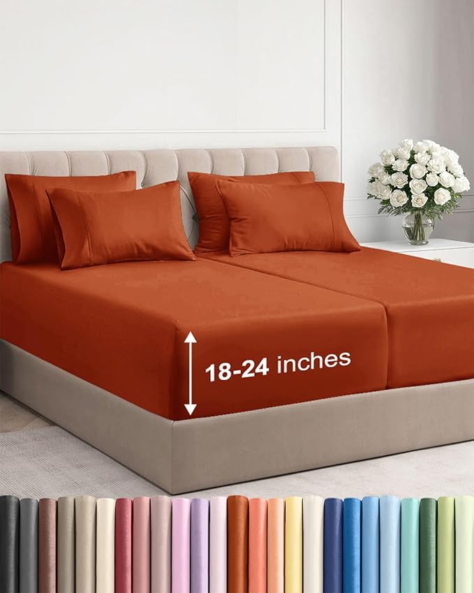 Extra Deep Split King Sheet Set by CGKUnlimited