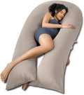 QUEEN ROSE Extra Long U Shaped Body Pillow, Cooling Pregnancy Pillows by QUEENROSE