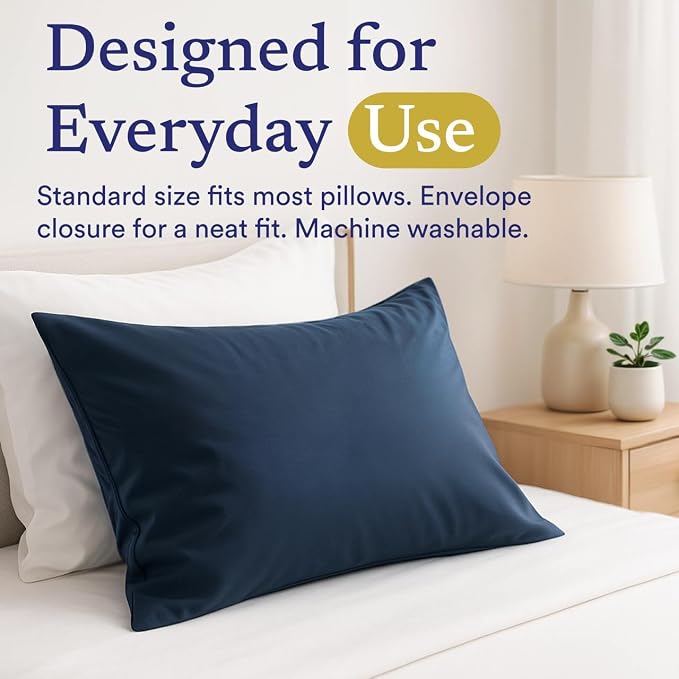 ettitude Pillowcase Set of 2-100% Lyocell from Organic Bamboo - Image 6