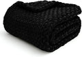 YnM Velvet Weighted Blanket, Handmade Chunky Knitted Design, Soft and Cozy by YNM