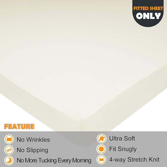 Soft Stretch King Size Fitted Sheet Only - Image 2