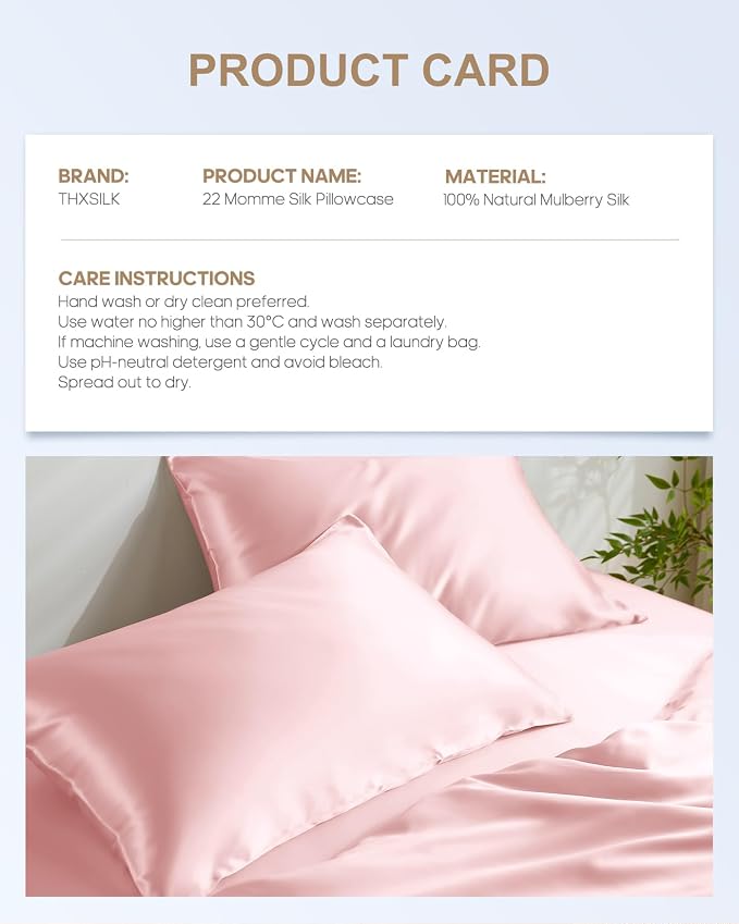 THXSILK 100% Mulberry Silk Pillowcase - Image 8