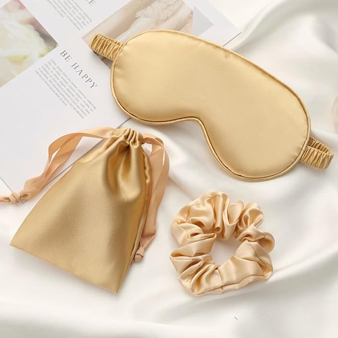 Silk Satin Sleeping Eye Mask, Soft Breathable Blackout Eyeshade Eye Cover - Image 8