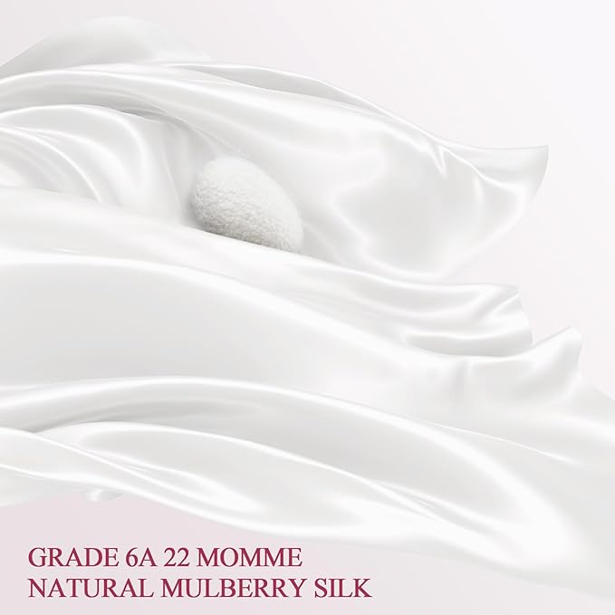 100% Silk Pillow Cases 2 Pack King Size Mulberry Silk Pillowcase Set of 2 - Image 2