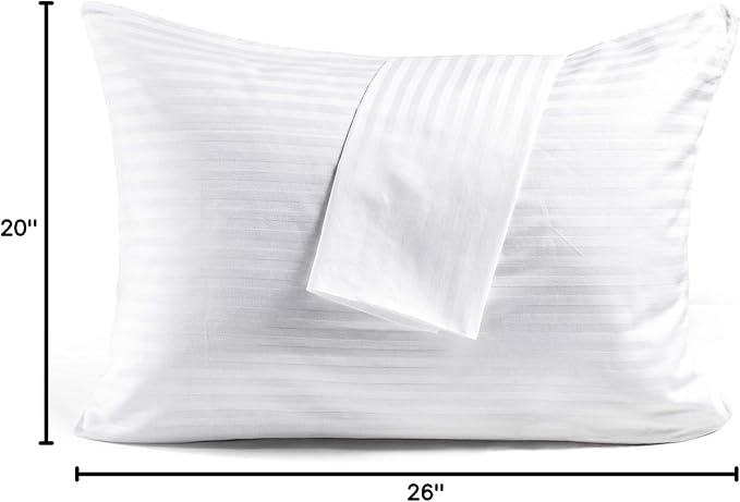 FAUNNA 600TC 100% Cotton Pillow Protectors, Standard Size, 6 Pack, Oeko-TEX - Image 8