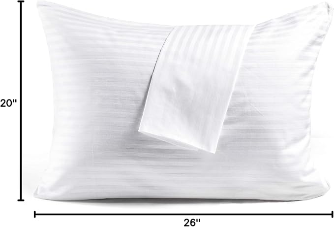 FAUNNA 600TC 100% Cotton Pillow Protectors, Standard Size, 2 Pack, Oeko-TEX - Image 8
