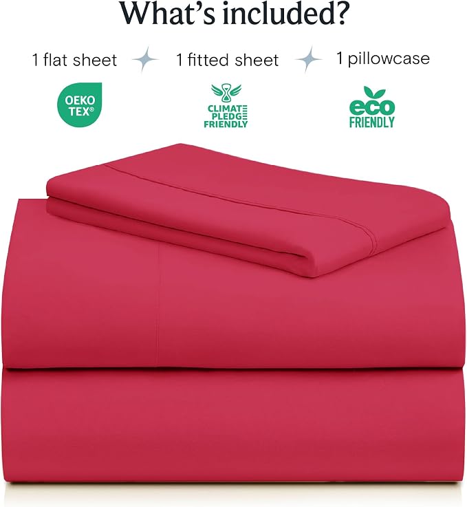 LuxClub 3 PC Twin XL Sheet Set, Deep Pockets Wrinkle Free Cooling Bed Sheets - Image 2
