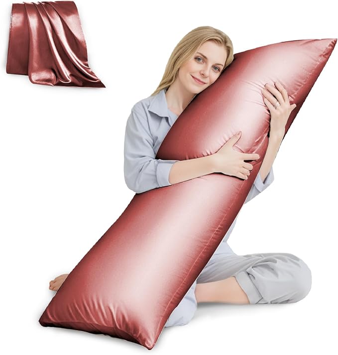 HUXMEYSON Body Pillow with Satin Pillowcase, Body Pillow by HUXMEYSON