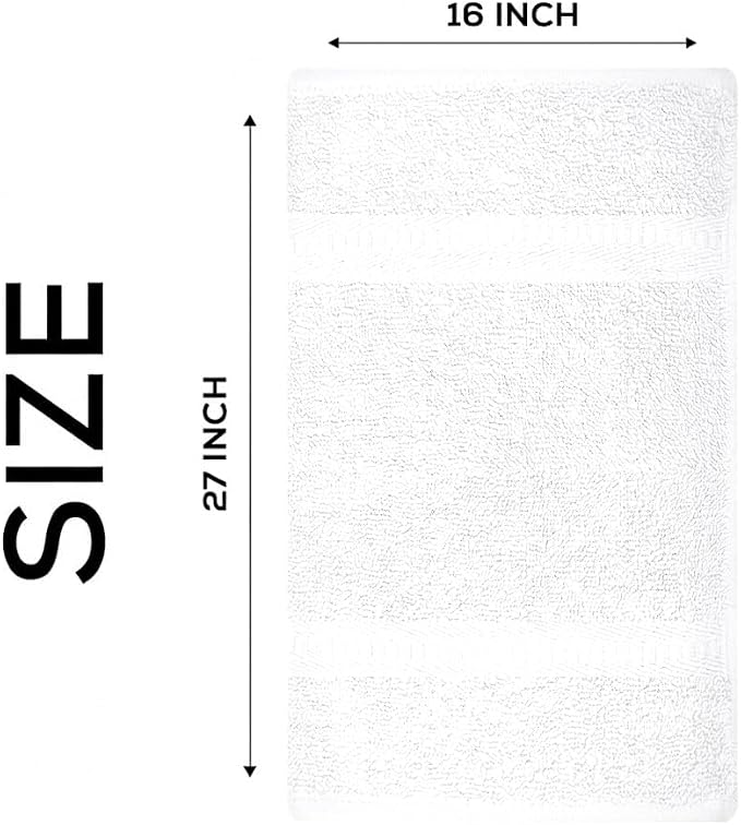 Premium 100% Cotton Hand Towels – Pack of 24, 16x27 Inch – Quick-Dry, Highly - Image 2