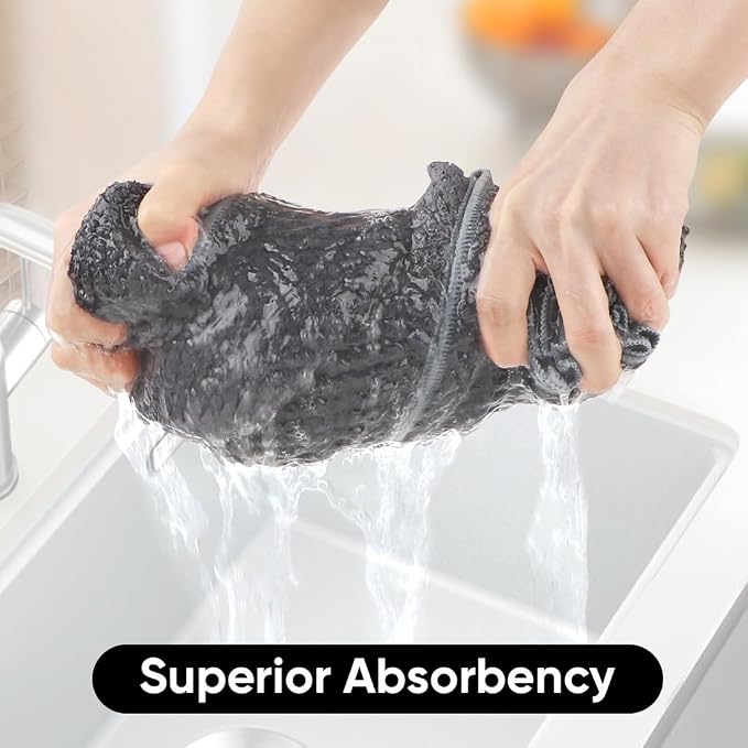 HOMEXCEL Grey Bath Towels 2 Pack, Microfiber Bathroom Towel, Super Soft Highly - Image 3
