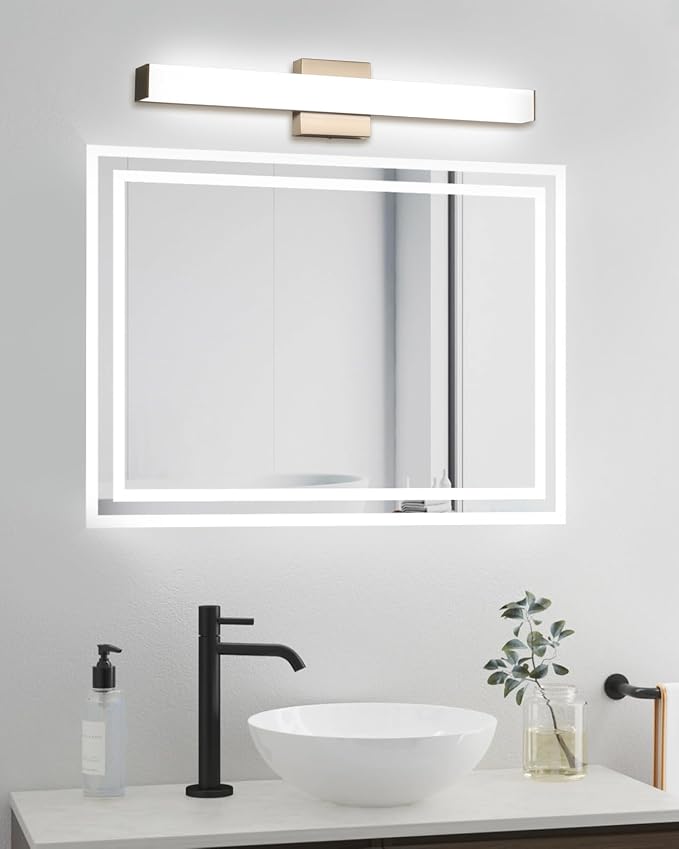 LED Bathroom Vanity Light Fixtures 24in Brushed Nickel, Dimmable18W 4000K - Image 5