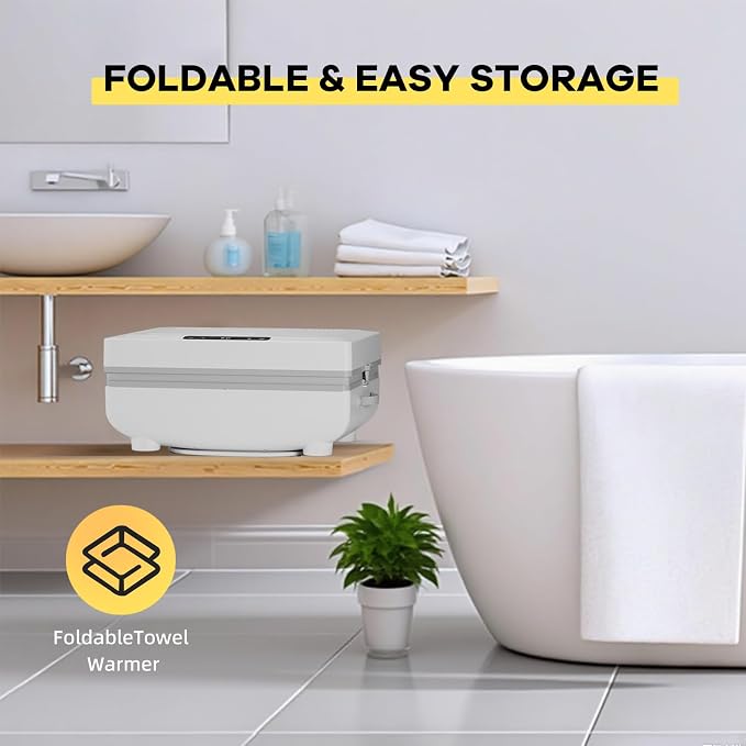 GarveeLife 35L Foldable Towel Warmer Bucket, Portable Hot Air Towel Dryer & - Image 6