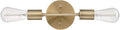 Globe Electric 2-Light Vanity Light, Matte Brass, Open Socket, Horizontal by GlobeElectric