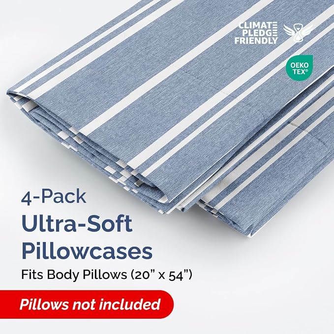 Body Pillowcases Set of 4-20x54 Long Body Pillow Case - Image 2