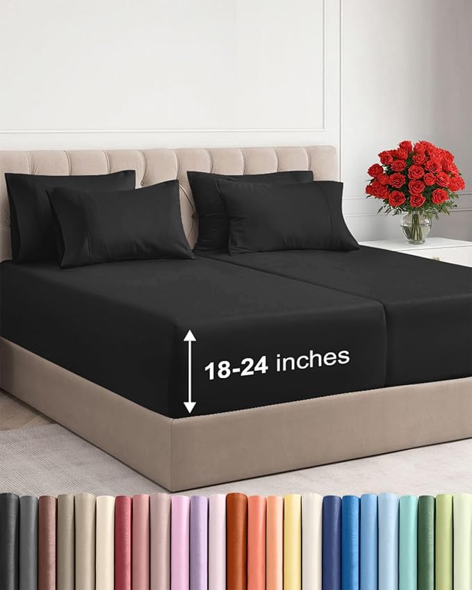 Extra Deep Split King Sheet Set by CGKUnlimited