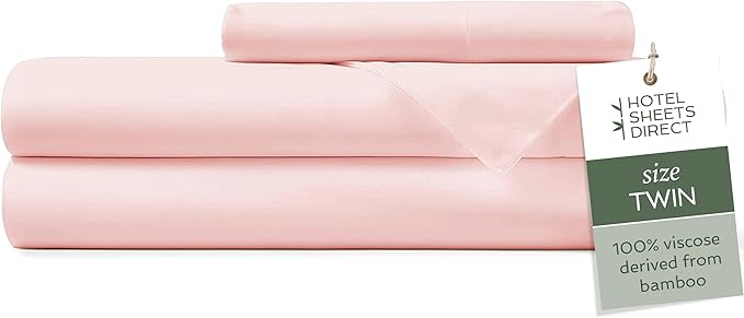 Hotel Sheets Direct 3 Piece Bed Sheet Set Twin Size, 100% Viscose Derived from by HOTELSHEETSDIRECT