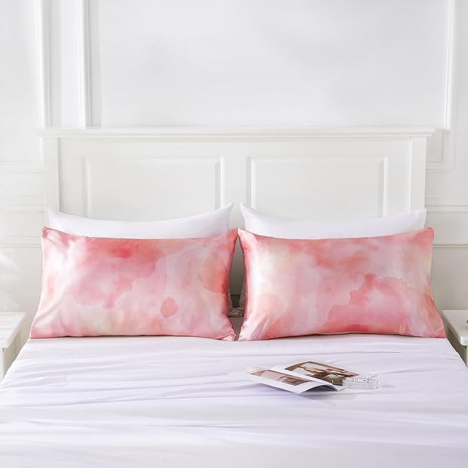 MR&HM Satin Pillowcase for Hair and Skin, Silk Satin Pillowcase 2 Pack - Image 7