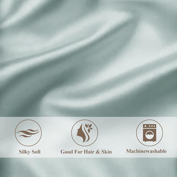 Standard Satin Pillowcase for Hair 2pc, Similar to Silk Pillow Cases, Easier - Image 5