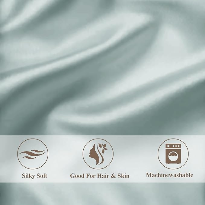 King Satin Pillowcase for Hair 2pc, Similar to Silk Pillow Cases, Easier Care - Image 5