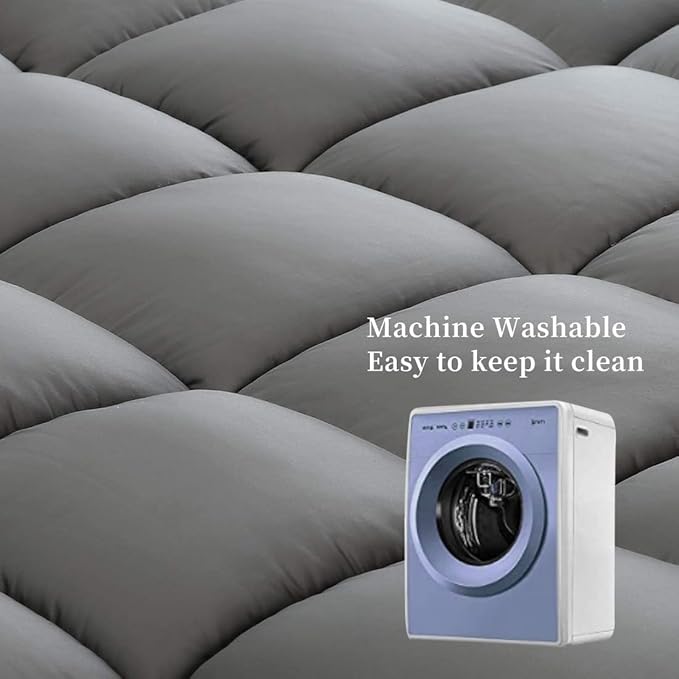 COONP Super Queen Mattress Topper, Extra Thick Pillowtop, Cooling Plush - Image 7