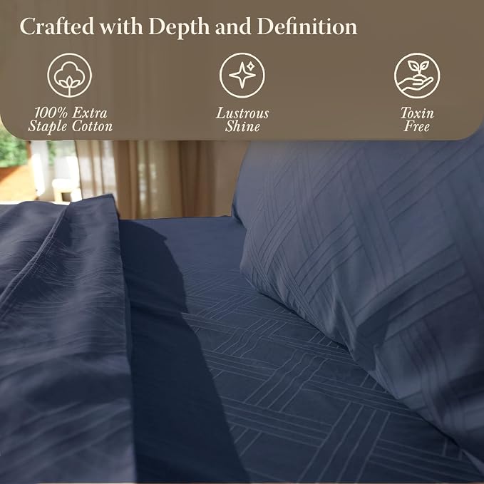 Threadmill Queen Sheet Set for Queen Mattresses | 800 Thread Count Jacquard - Image 6