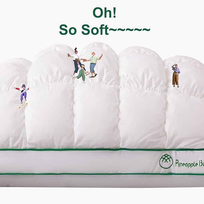 YOUR MOON Fluffy Support Bed Pillow Queen Size, Super Soft Premium - Image 2