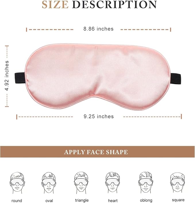 Eye Mask for Sleeping, 3 Pack Silk Sleep Masks for Women Men-Blindfold for - Image 2