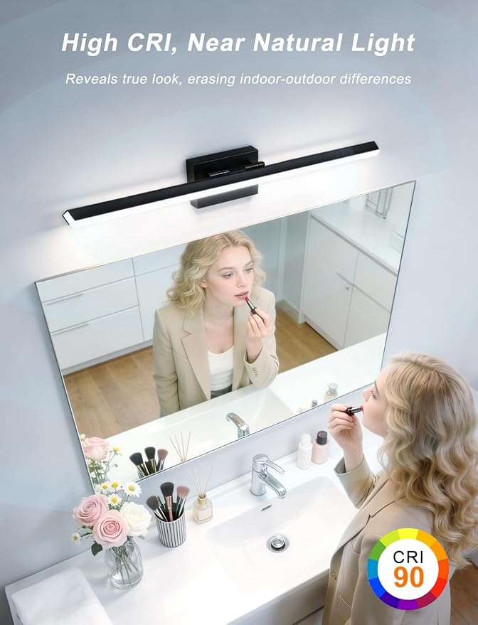 IZORRO Modern Bathroom Vanity Light 40 inch, 32W Dimmable Led Bathroom Light - Image 2