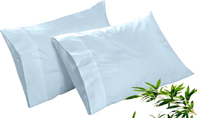 Royale Linens Cooling Pillow Cases King Size Set of 2-100% Rayon Derived from by ROYALELINENS