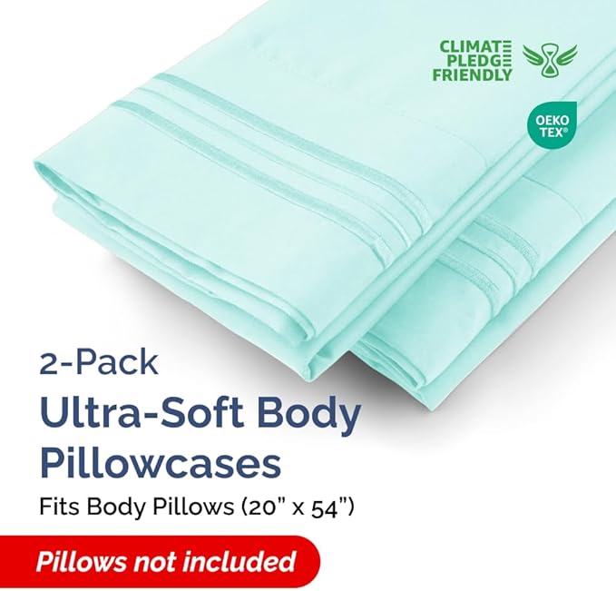Body Pillowcases Set of 2-20x54 Long Body Pillow Case - Image 2