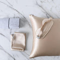 DISANGNI Silk Indulgence Set: Premium 22 Momme Mulberry Silk Pillowcase & Eye by DISANGNI