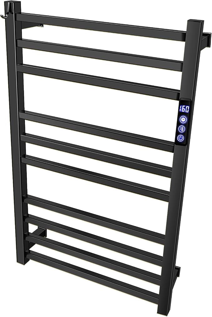 XBVV Black Towel Warmer Rack for Bathroom by XBVV