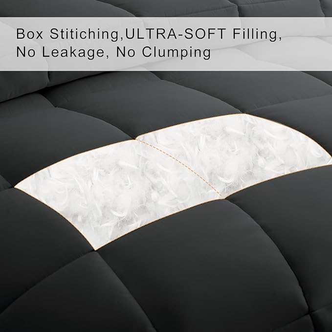 COHOME Premium King Size Comforter, All-Season Quilted Down Alternative Duvet - Image 3