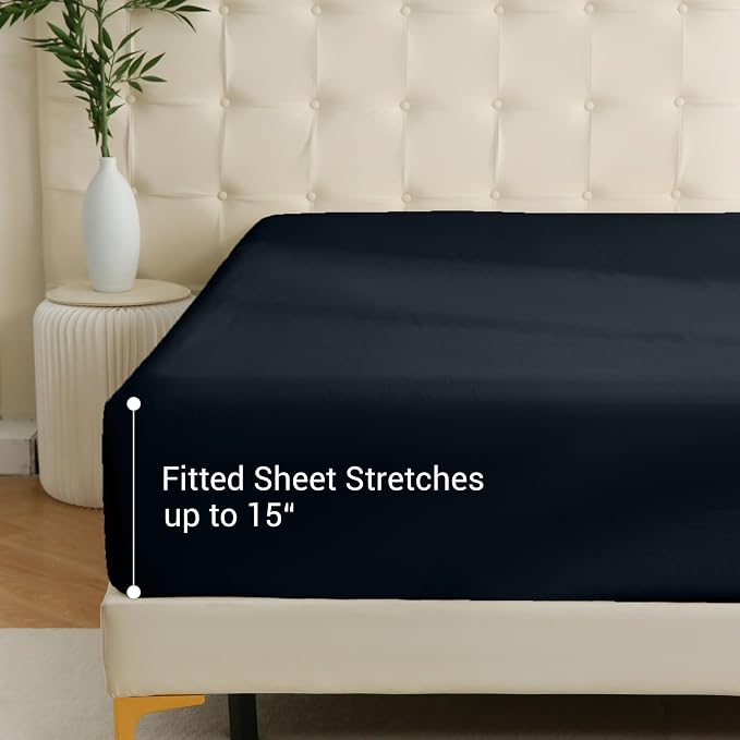 Bulk Full Fitted Sheet Only Deep Pocket 6 Pack, Quick Sort Bottom Bed Sheets - Image 3
