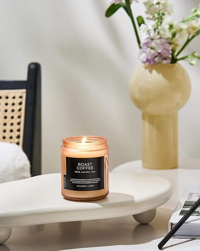 M&SENSE Coffee Scented Candles for Home, 7.05oz Organic Soy Wax, 50 Hours Slow - Image 6