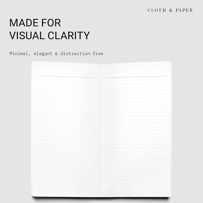 Cloth & Paper Travel Notebook | Task Planner – Ristretto | A5 Slim To-Do List - Image 2