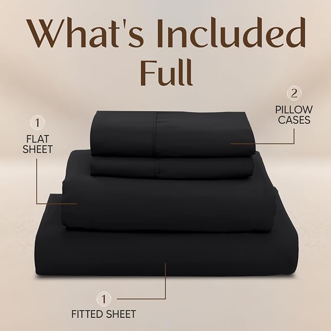 Utopia Bedding Full Sheet Set – 4 Piece Bed Sheets - Image 3