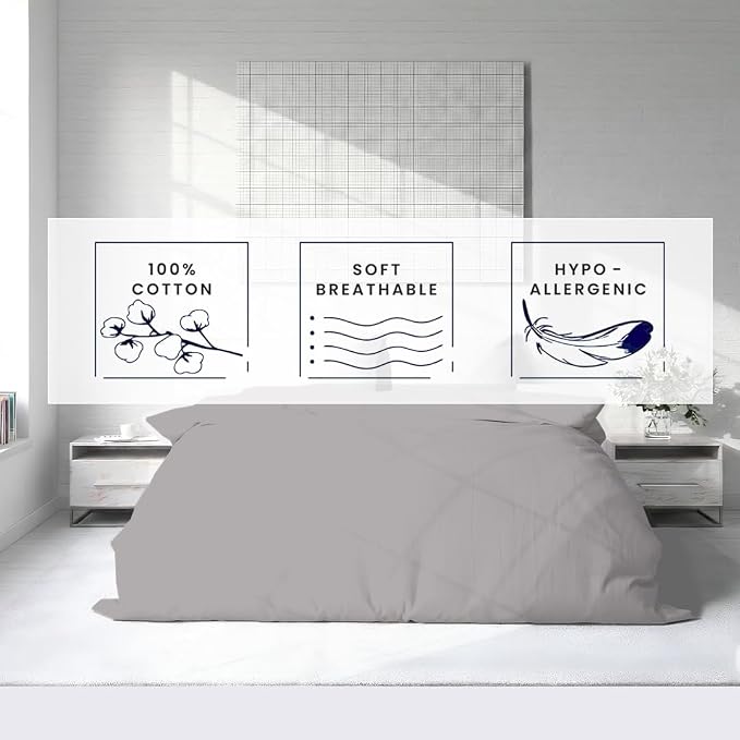 Kotton Culture 3 Pc Twin XL/Twin Duvet Cover Set-100% Egyptian Cotton 600 - Image 5