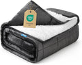 Weighted Blanket 15 lbs 60x80 inches, Sherpa Fleece Throw Blanket by Aircliff