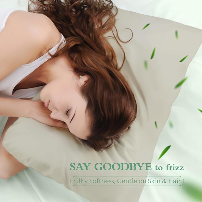 Cooling Pillowcases King Size Set of 2, Viscose Derived from Bamboo - Image 5