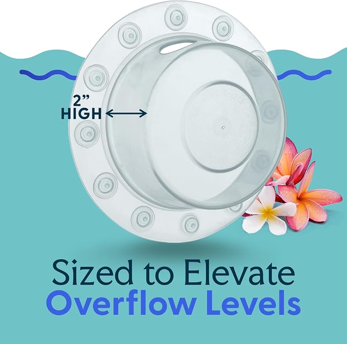 SlipX Solutions Bottomless Bath, Essential Overflow Drain Cover - Image 7