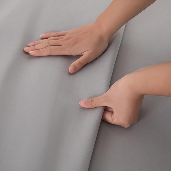 Twin Flat Sheet Only，66x96Inch Light Gray - Image 5