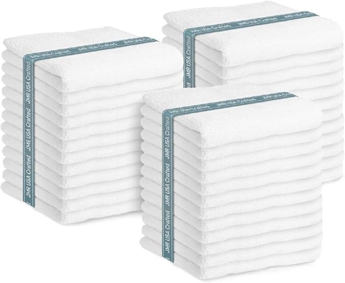 JMR White Bath Towels Bulk Pack of 36 by JmrUsaInc