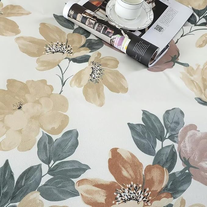 OAITE Duvet Cover Twin Size, Reversible Blooming Flower Orange Duvet Cover Set - Image 6