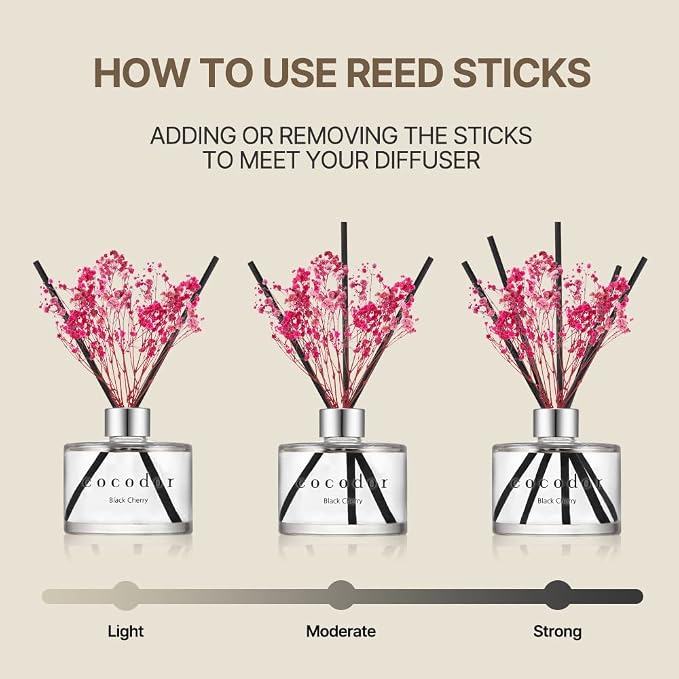 COCODOR Preserved Real Flower Reed Diffuser/April Breeze / 6.7oz / 2 Pack/Reed - Image 4